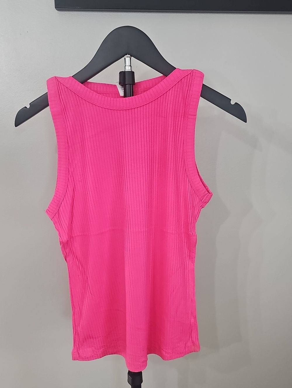 Zenana Outfitters Ribbed Tank Top - Hot Pink